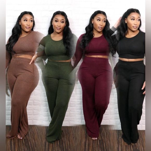 2 Piece Pants Set In Gray - Picture 2 of 2